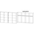 Beluga Extra Sliding Wardrobe - 361cm - 4 Door - White High Gloss & Graphite Front