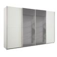 Rauch Beluga Extra 361cm 4 Door Sliding Wardrobe with Grey Mirror - Alpine White