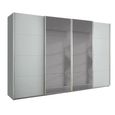 Rauch Beluga Extra 361cm 4 Door Sliding Wardrobe with Grey Mirror - Silk Grey