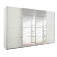 Beluga Extra Sliding Wardrobe - 361cm - 4 Door - Mirror - Alpine White & White High Gloss