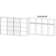 Beluga Extra Sliding Wardrobe - 361cm - 4 Door - Mirror - Graphite