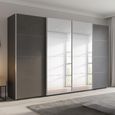 Beluga Extra Sliding Wardrobe - 361cm - 4 Door - Mirror - Graphite