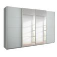 Beluga Extra Sliding Wardrobe - 361cm - 4 Door - Mirror - Silk Grey