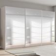 Beluga Extra Sliding Wardrobe - 406cm - 3 Door - Mirrored - Alpine White