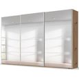Beluga Extra Sliding Wardrobe - 406cm - 3 Door - Mirrored - Artisan Oak