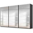 Beluga Extra Sliding Wardrobe - 406cm - 3 Door - Mirrored - Graphite
