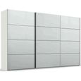 Beluga Extra Sliding Wardrobe - 406cm - 3 Door - Alpine White & Silk Grey