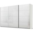 Beluga Extra Sliding Wardrobe - 406cm - 3 Door - Alpine White & White High Gloss