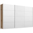 Beluga Extra Sliding Wardrobe - 406cm - 3 Door - Artisan Oak & Alpine White