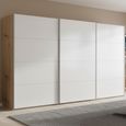 Beluga Extra Sliding Wardrobe - 406cm - 3 Door - Artisan Oak & Alpine White