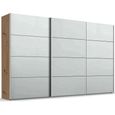 Beluga Extra Sliding Wardrobe - 406cm - 3 Door - Artisan Oak & Silk Grey