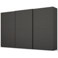 Beluga Extra Sliding Wardrobe - 406cm - 3 Door - Graphite