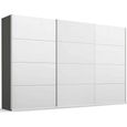 Beluga Extra Sliding Wardrobe - 406cm - 3 Door - Graphite & Alpine White