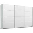 Beluga Extra Sliding Wardrobe - 406cm - 3 Door - Silk Grey & Alpine White