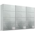 Beluga Extra Sliding Wardrobe - 406cm - 3 Door - Silk Grey & Silk Grey Glass