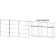 Beluga Extra Sliding Wardrobe - 406cm - 3 Door - White High Gloss & Silk Grey Front