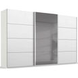 Rauch Beluga Extra 406cm 3 Door Sliding Wardrobe with Grey Mirror - Alpine White