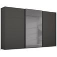 Rauch Beluga Extra 406cm 3 Door Sliding Wardrobe with Grey Mirror - Graphite
