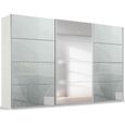 Beluga Extra Sliding Wardrobe - 406cm - 3 Door - Mirror - Alpine White & Silk Grey Glass