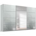 Beluga Extra Sliding Wardrobe - 406cm - 3 Door - Mirror - Silk Grey & Silk Grey Glass