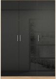 Rauch Celle 136cm 3 Door Black and Oak Wardrobe