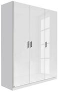 Rauch Celle 136cm White Gloss 3 Door Wardrobe