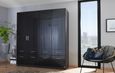 Rauch Celle 181cm 4 Door Black Wardrobe
