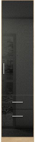 Rauch Celle 47cm Black and Oak Combi Wardrobe - RH Door