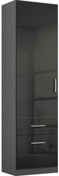 Rauch Celle 47cm Door Black Wardrobe - LH