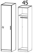 Rauch Celle 47cm White Gloss Wardrobe - LH Door