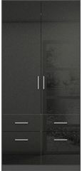 Rauch Celle 91cm 2 Door Black Wardrobe