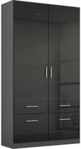 Rauch Celle 91cm 2 Door Black Wardrobe