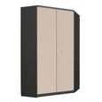 Rauch Celle Matt 117cm 2 Door Corner Wardrobe - Metallic Dark Grey and Champagne