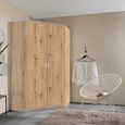 Rauch Celle Matt 117cm 2 Door Corner Wardrobe - Sonoma Oak and Artisan Oak