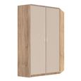Rauch Celle Matt 117cm 2 Door Corner Wardrobe - Sonoma Oak and Champagne
