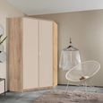 Rauch Celle Matt 117cm 2 Door Corner Wardrobe - Sonoma Oak and Champagne