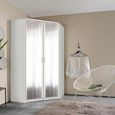 Rauch Celle Matt 117cm 2 Door Corner Wardrobe with Mirror - Alpine White