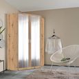 Rauch Celle Matt 117cm 2 Door Corner Wardrobe with Mirror - Artisan Oak and Sonoma Oak