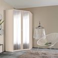 Rauch Celle Matt 117cm 2 Door Corner Wardrobe with Mirror - Champagne