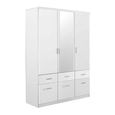 Celle Wardrobe - 136cm - 3 Door - Combi - Alpine White