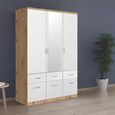 Celle Wardrobe - 136cm - 3 Door - Combi - Artisan Oak & Alpine White