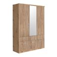 Celle Wardrobe - 136cm - 3 Door - Combi - Artisan Oak & Sonoma Oak