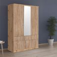Celle Wardrobe - 136cm - 3 Door - Combi - Artisan Oak & Sonoma Oak
