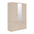 Celle Wardrobe - 136cm - 3 Door - Combi - Champagne