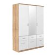Celle Wardrobe - 136cm - 3 Door - Combi - Sonoma Oak & Alpine White