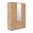 Celle Wardrobe - 136cm - 3 Door - Combi - Sonoma Oak & Artisan Oak