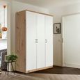 Celle Wardrobe - 136cm - 3 Door - Artisan Oak & Alpine White