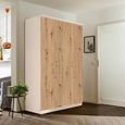 Celle Wardrobe - 136cm - 3 Door - Champagne & Artisan Oak