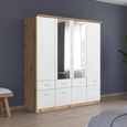 Celle Wardrobe - 181cm - 4 Door - Combi - Artisan Oak & Alpine White