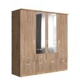 Celle Wardrobe - 181cm - 4 Door - Combi - Artisan Oak & Sonoma Oak